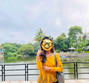 Stylish Yellow Cut-out Detail Top