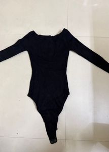 forever 21 Black  Ribbed bodysuit