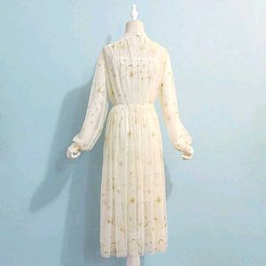 Sheer Star Print Mini Dress