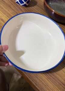 Blue Floral Ceramic Serving Bowl Nestasia
