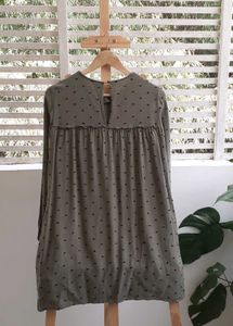 ZARA Olive Green Dot Dress