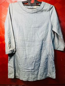 Light Wash Denim Mini Dress