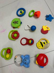 Assorted Baby Rattles & Toys