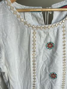 Laks*ita Elegant Embroidered White Kurta