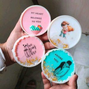 Resin Coaster pack of 1 - Valentine's Day Theme