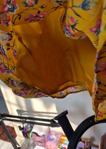 Floral Print Kurta/medium length one piece dress
