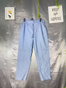 Light Blue Elastic Waist Pants