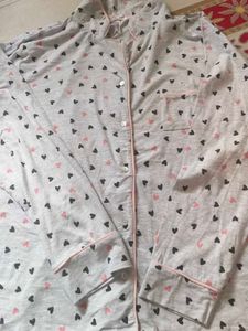 Heart Print Pajama Set
