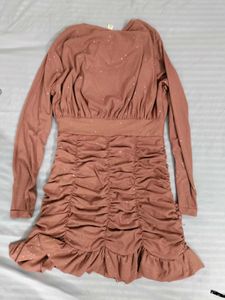 Ruched Long Sleeve Dress