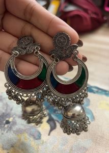 Boho Multi-color Jhumka Earrings