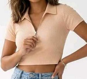 Elegant Peach Creation Top