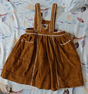 Cute Corduroy Pinafore Dress