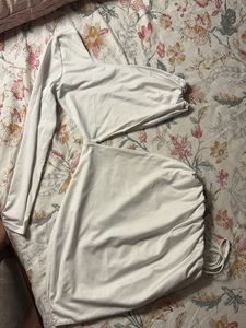 Chic White One-Shoulder Mini Dress