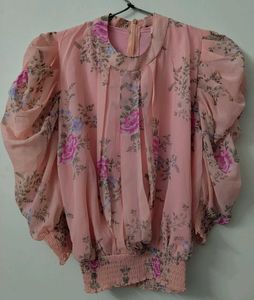 Chic Floral Puff Sleeve Top