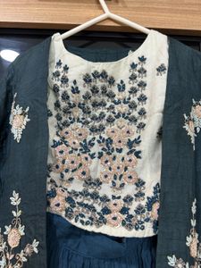 Embroidered Kurta Set with Jacket