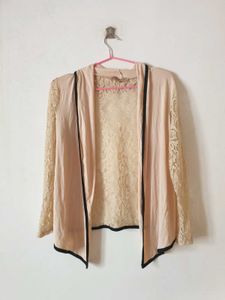 Elegant Lace Back Cardigan