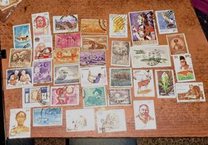 Set of 34 Rare Vintage Stamps