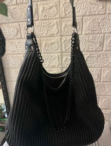 Westside Chic Woven Shoulder Bag
