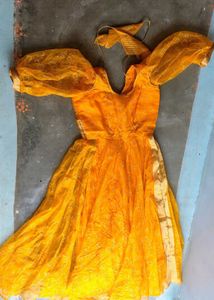 Yellow Brocade gown