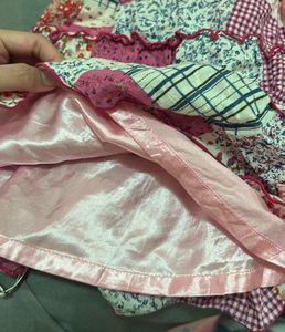 Pink Patchwork Y2K Mini Skirt