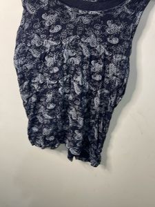 Primark Navy Paisley Print Sleeveless Top