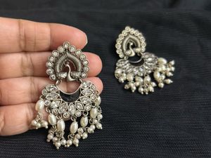 Peacock Pearl Dangler Earrings