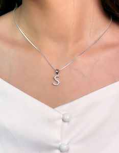 S Letter Chain Pandent Pure Silver 925