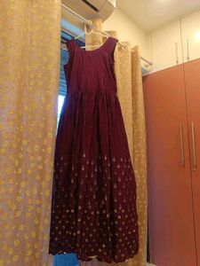 New/Unused Magenta Ethnic Gown Dress