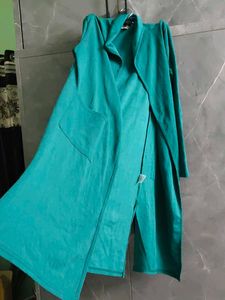 Teal Long Cardigan