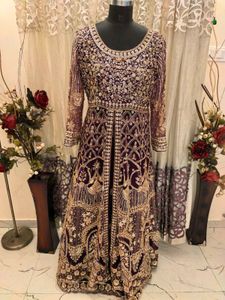 Exquisite Embellished Purple Kurta Set