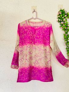 Beautiful Pink Ombre Kurta