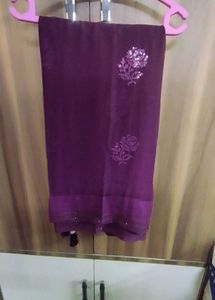 Embroidered Purple saree