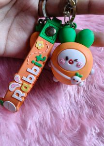 Cute Rabbit Carrot Keychain
