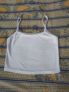 Classic White Ribbed Tank Top
