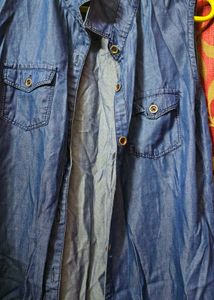 💙 Sleeveless Denim Shirt Dress 💙