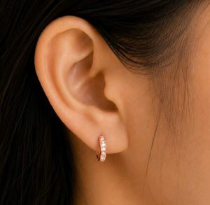 Set of 3 Pairs Crystal Hoop Earrings