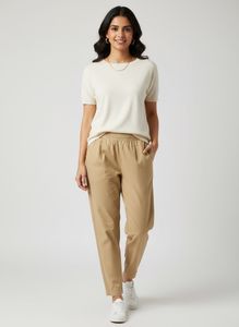 Classic Beige Casual Pants