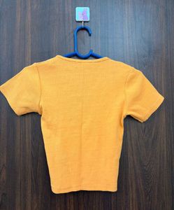 Mustard Crop Top - Trendy &amp; Stylish