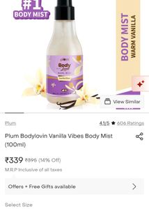 Plum Body Lovin Vanilla Vibes Mist