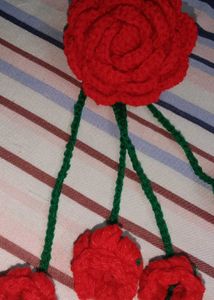 Handmade Crochet Rose Hair Clip