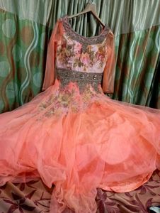 Orange Barbie doll Party gown