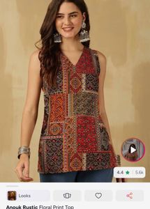 Anouk Rustic Floral Prin Top size SMALL