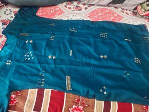 Beautiful Teal Embellished Kurta