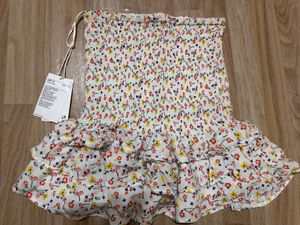 Floral Smocked Mini Skirt