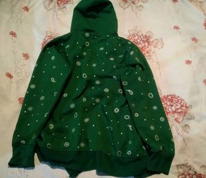 Green Patterned Hoodie
