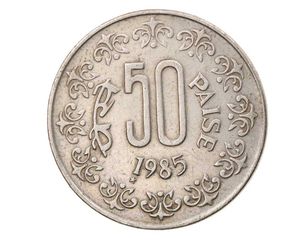 Vintage 50 Paisa Coins - Collectible