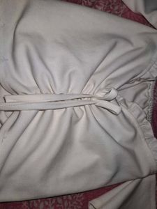 Off-Shoulder Ruched White Top