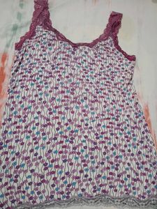 Floral Lace Trim Camisole