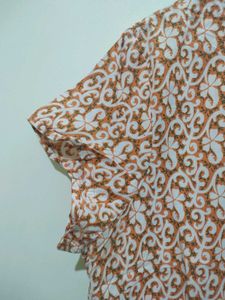 Aurelia orange white Printed kurta