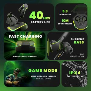 New Pack Techfire Bullet 161 Gaming Buds &amp; 40hr